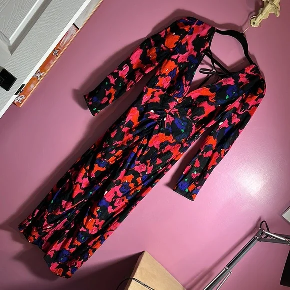 River Island | Dresses | River Island Long Sleeve Print Maxi Dress |  Poshmark
